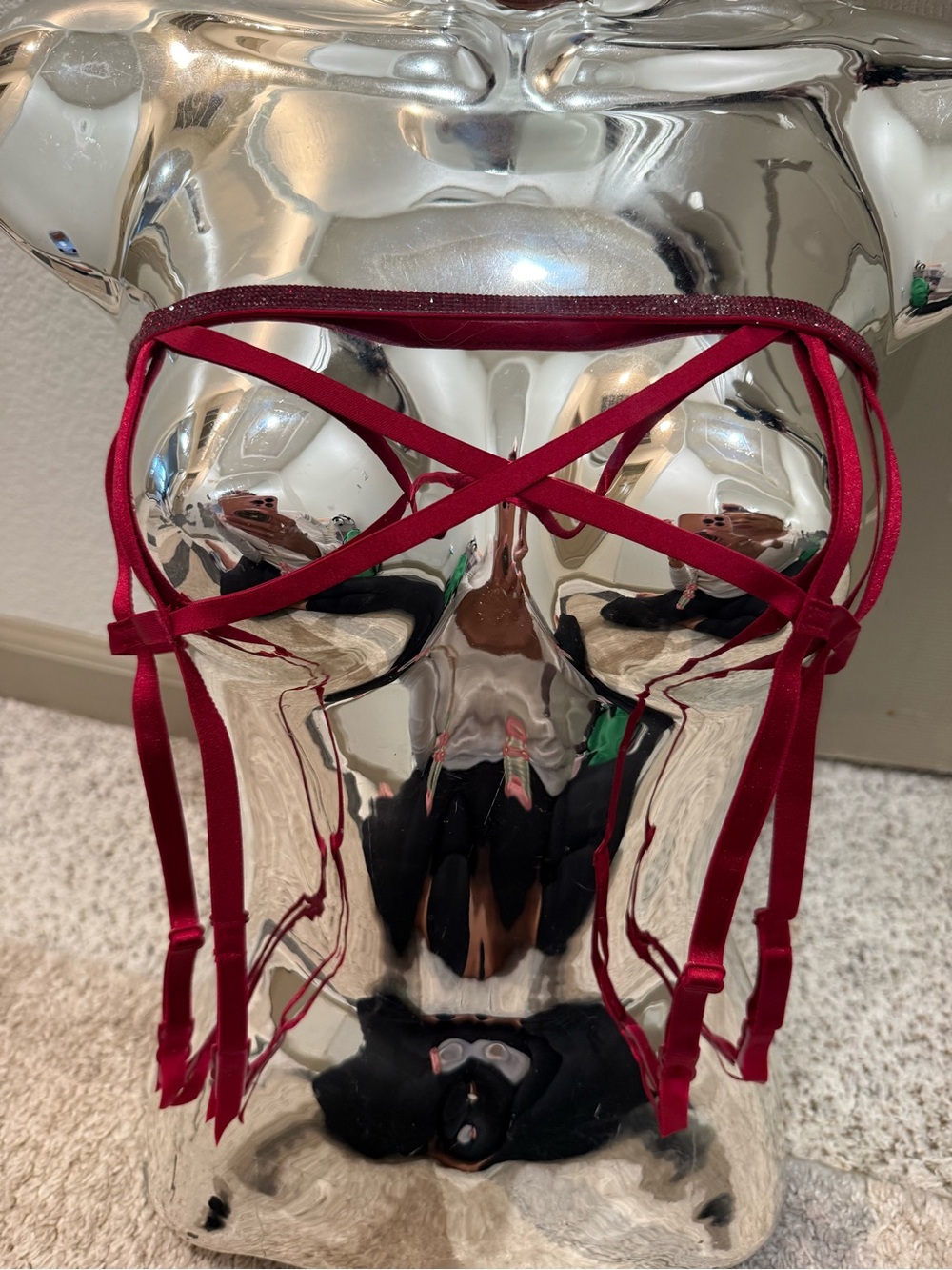 Victoria's Secret Strappy Burgundy Lingerie Garter